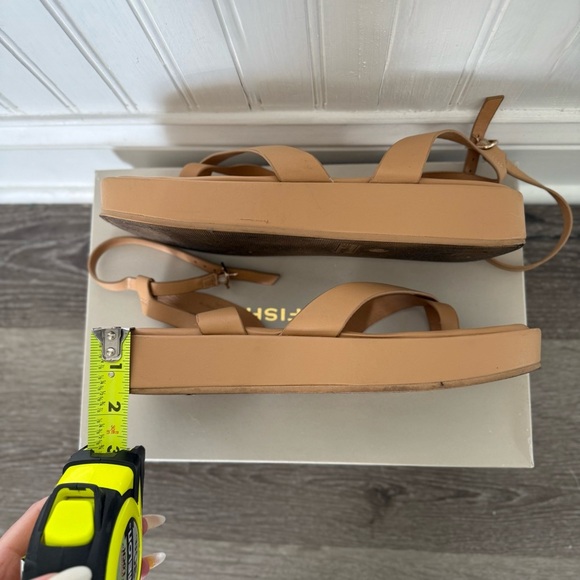 Rachel Zoe "Tatum" Tan Strappy Platform Sandals, Size 9M - Picture 6 of 6